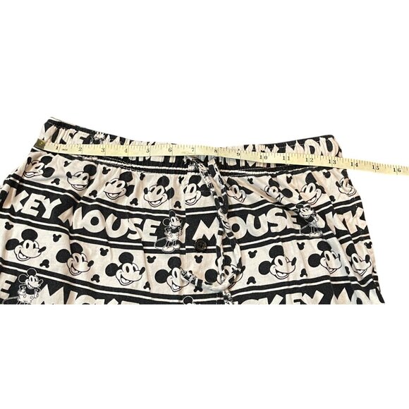 Mickey Mouse Mens Lounge Pajama Pants Black & White Cartoon Print Size M - Picture 4 of 8